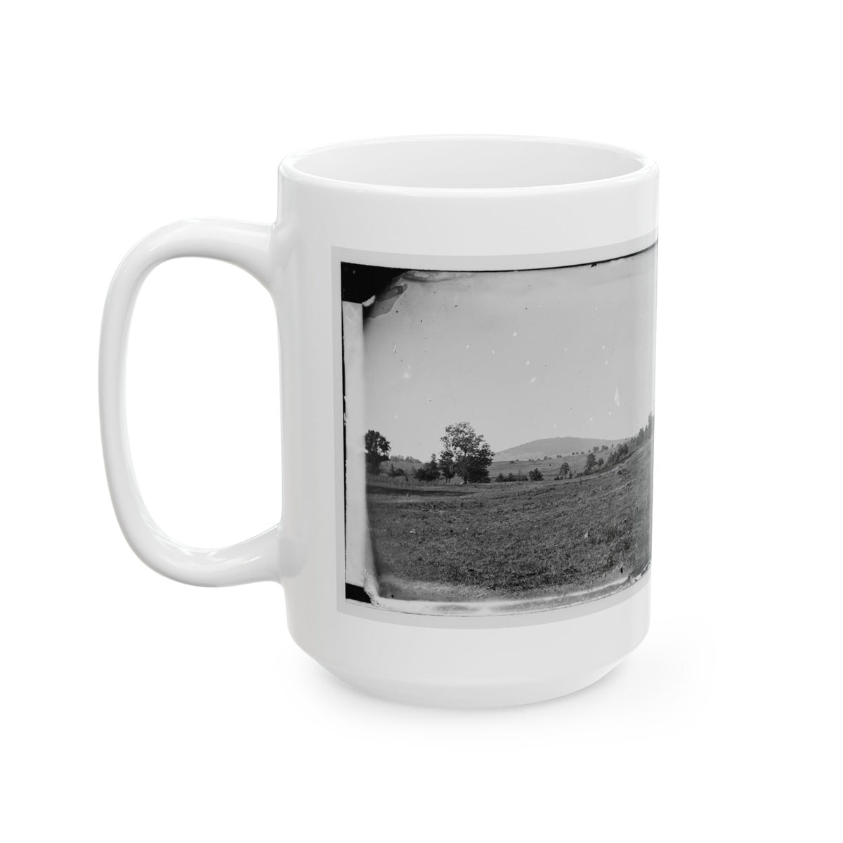 Cedar Mountain, Va. View Of Battlefield With The Mountain In The Distance (U.S. Civil War) White Coffee Mug
