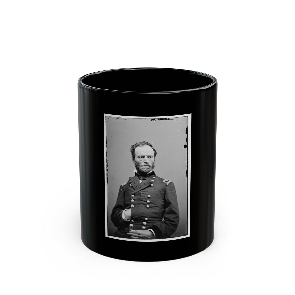 William T. Sherman 001 (U.S. Civil War) Black Coffee Mug