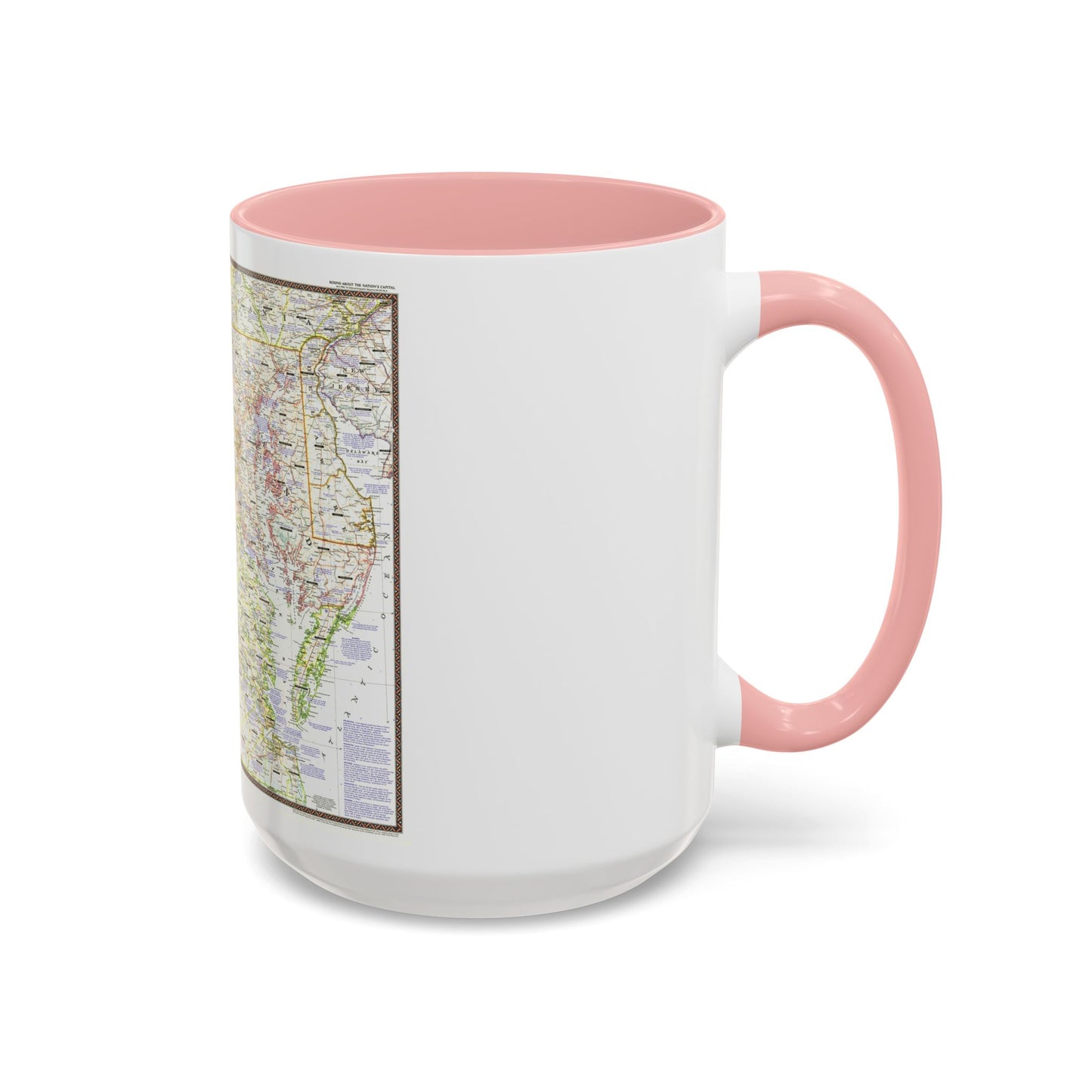 USA - Round About the Nation's Capital (1956) (Map) Accent Coffee Mug