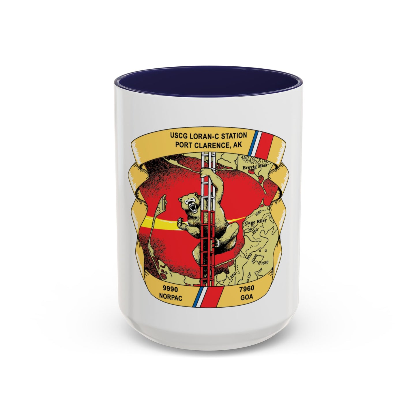 USCG Loran C  Station Port Clarence AK (U.S. Coast Guard) Accent Coffee Mug