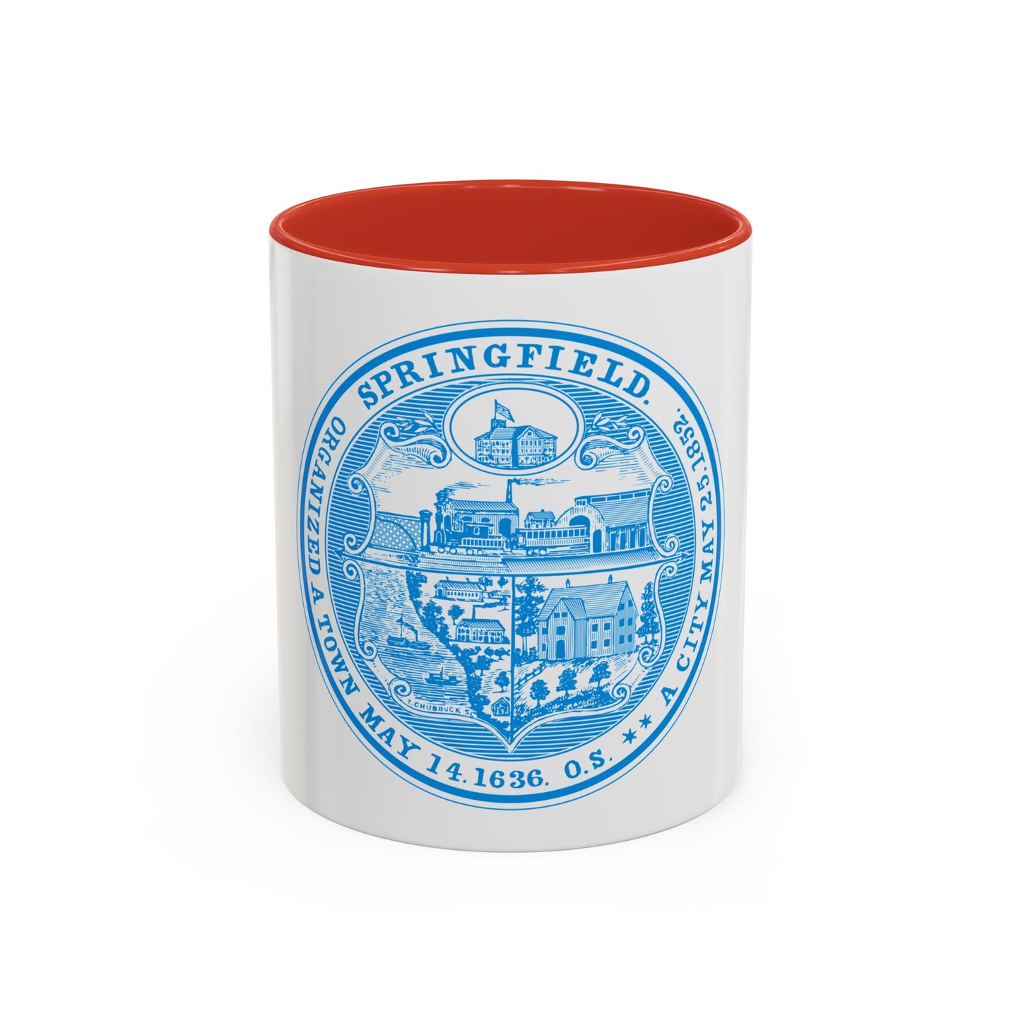 Seal of Springfield Massachusetts - Accent Coffee Mug