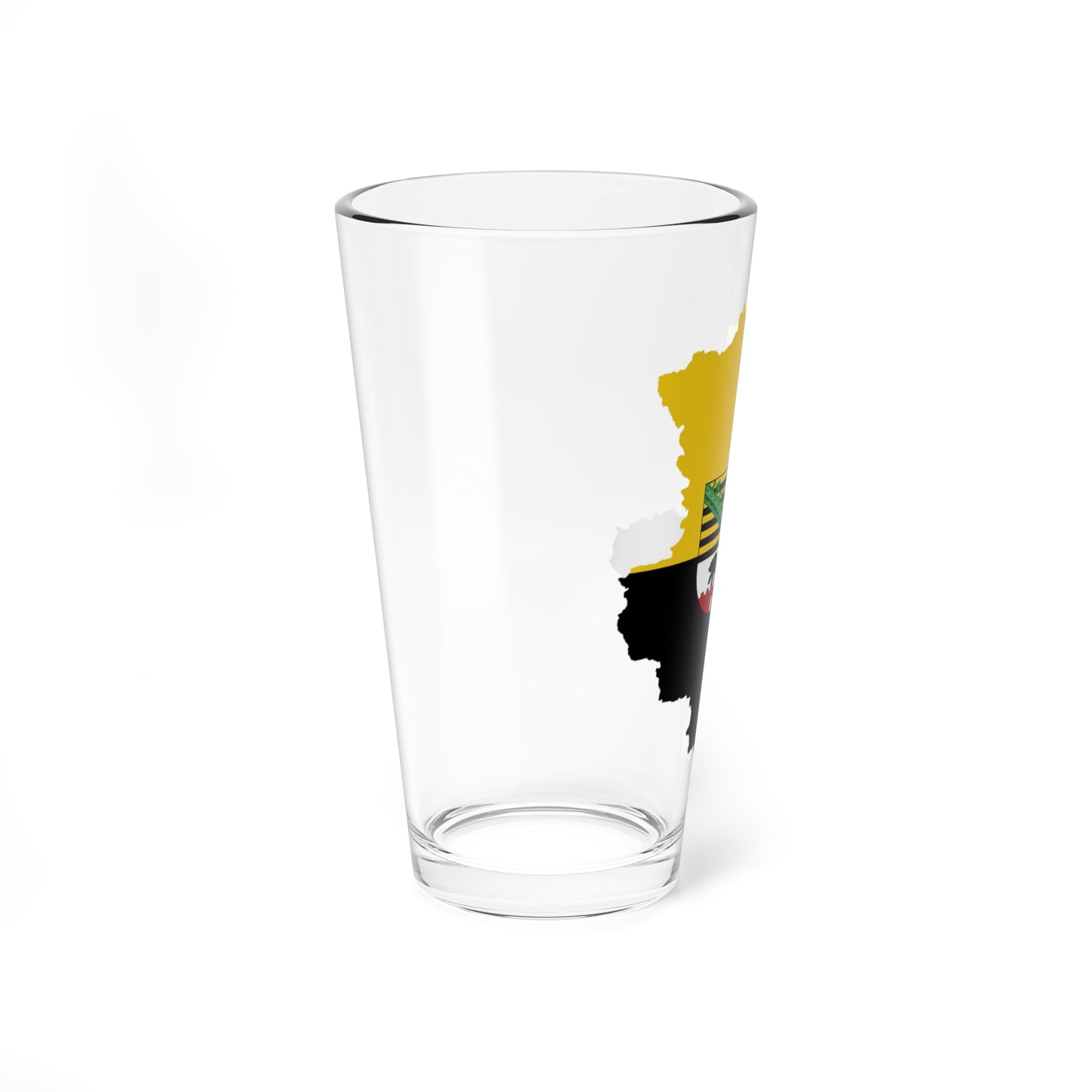 Flag map of Saxony-Anhalt (Germany) Pint Glass 16oz