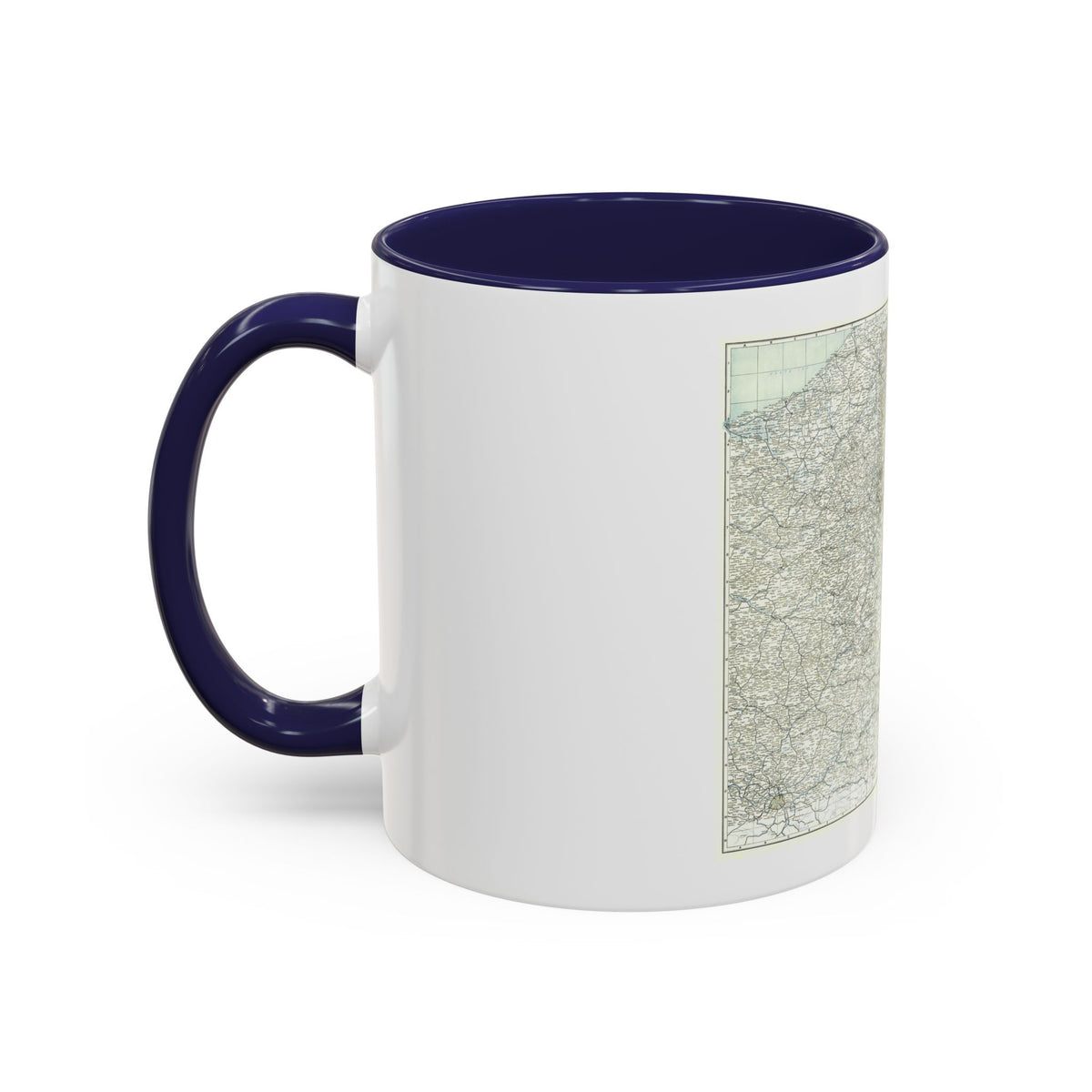 Western Theatre of War (1918) (Map) Accent Coffee Mug
