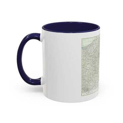 Western Theatre of War (1918) (Map) Accent Coffee Mug