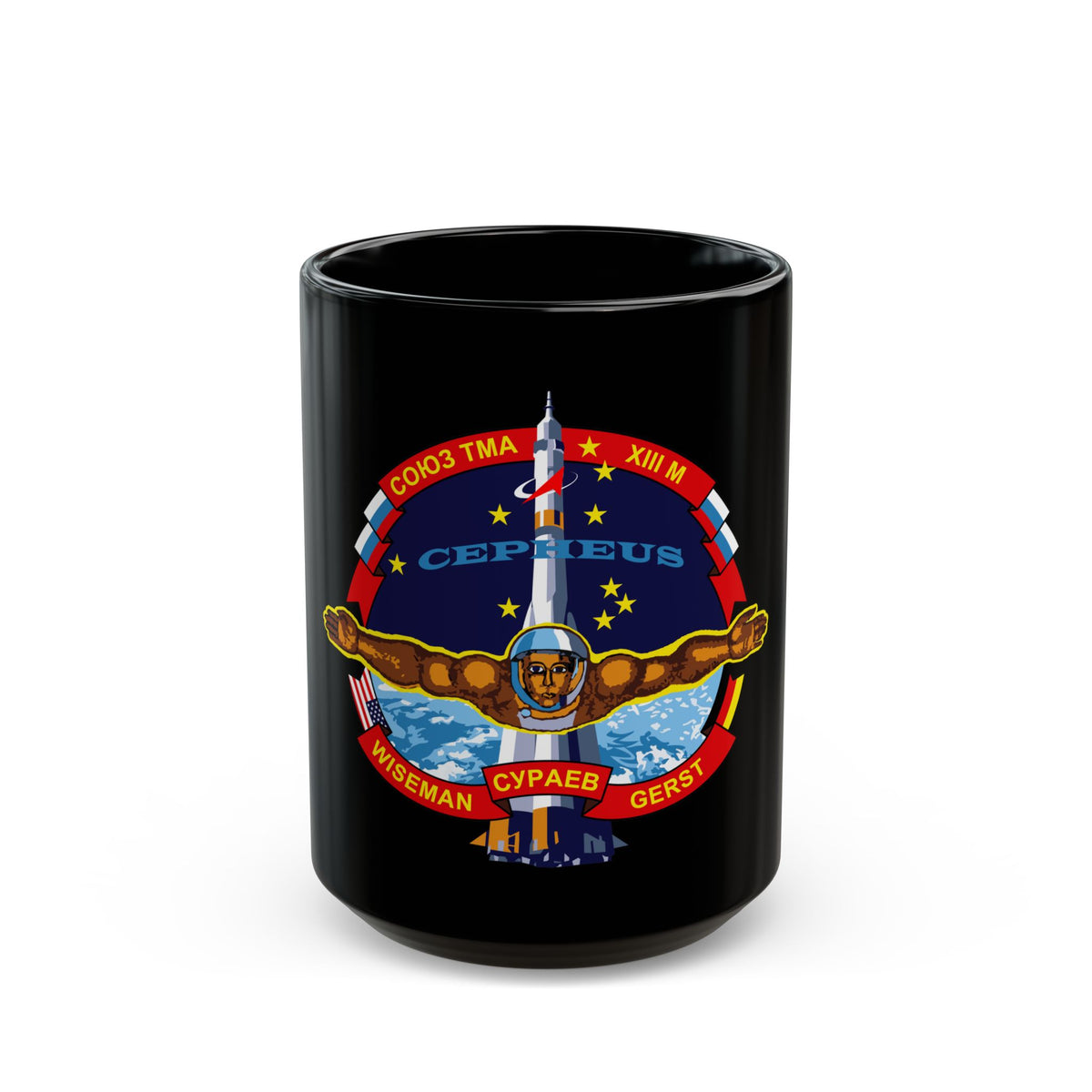 Soyuz TMA-13M (Soyuz Programme) Black Coffee Mug
