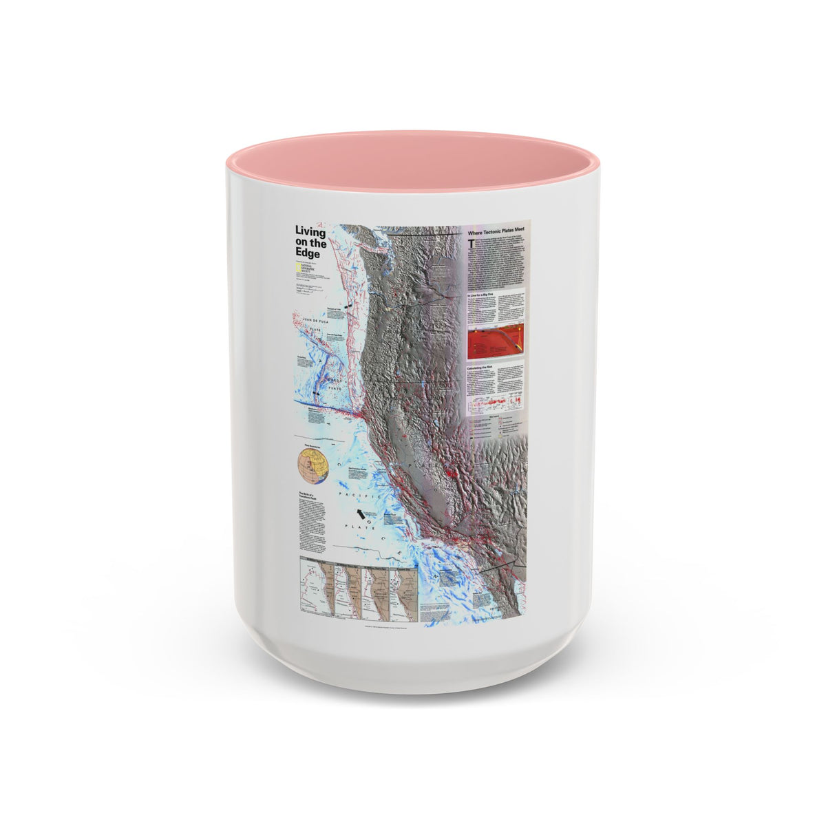 North Amerca - Living on the Edge (1995) (Map) Accent Coffee Mug