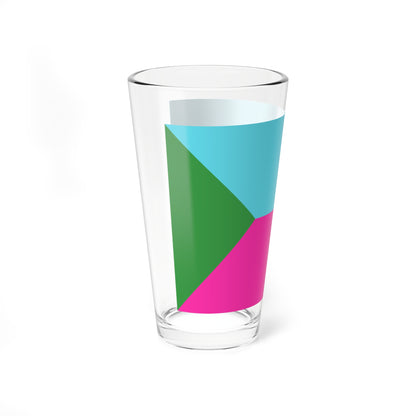 Flag of Teofipolskiy Raion in Khmelnytsky Oblast (Ukraine) Pint Glass 16oz