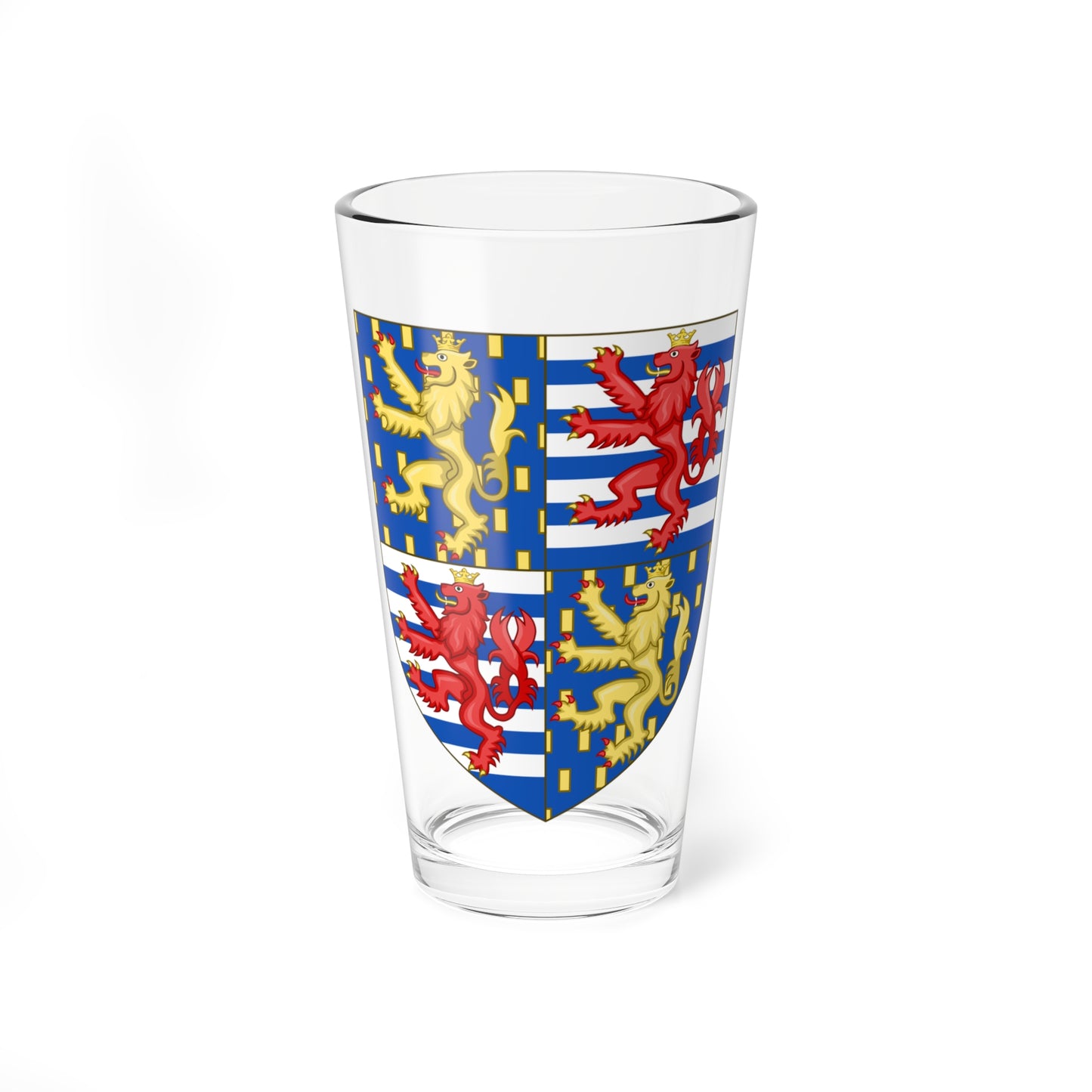 Shield from Lesser coat of arms of the Grand Duke of Luxembourg 1898-2000 (Luxembourg) (Coat of Arms) Pint Glass 16oz
