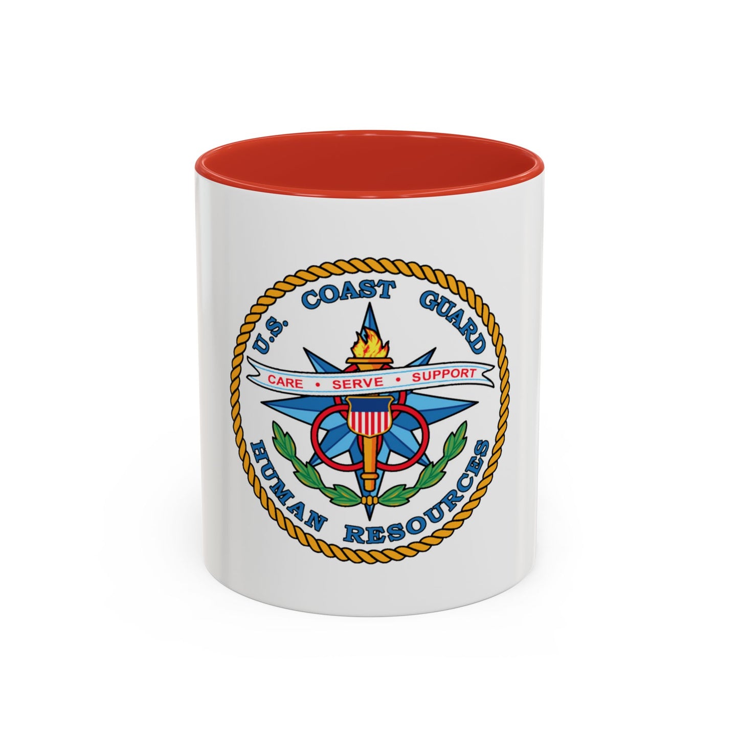 USCG Human Resources (U.S. Coast Guard) Accent Coffee Mug