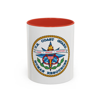 USCG Human Resources (U.S. Coast Guard) Accent Coffee Mug