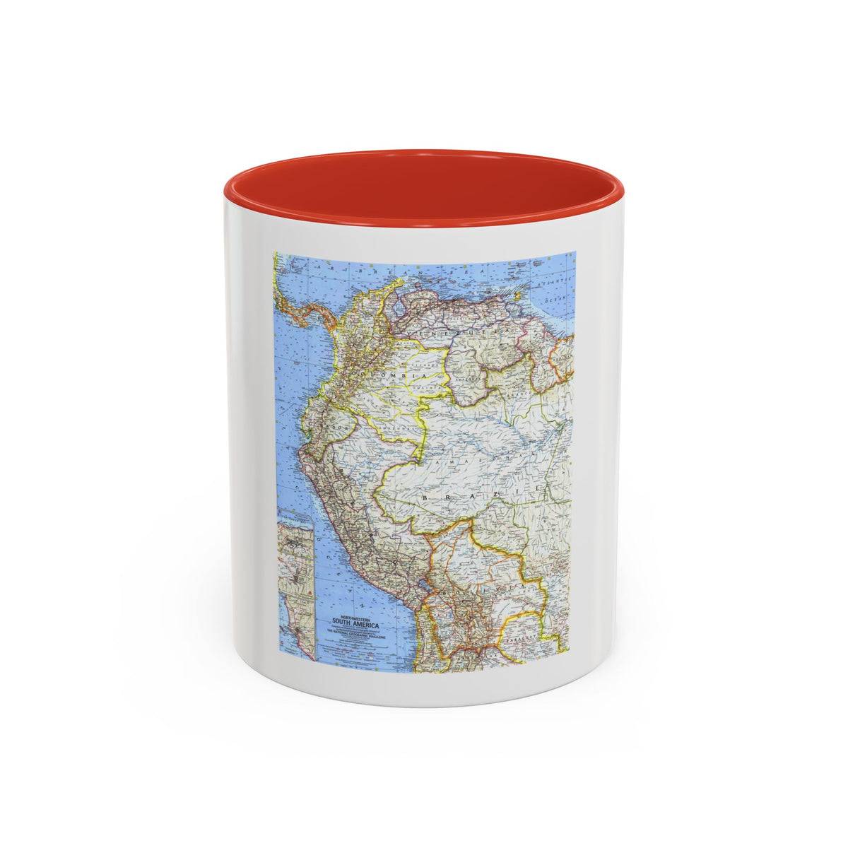 South America - Northwestern (1964) (Map) Accent Coffee Mug
