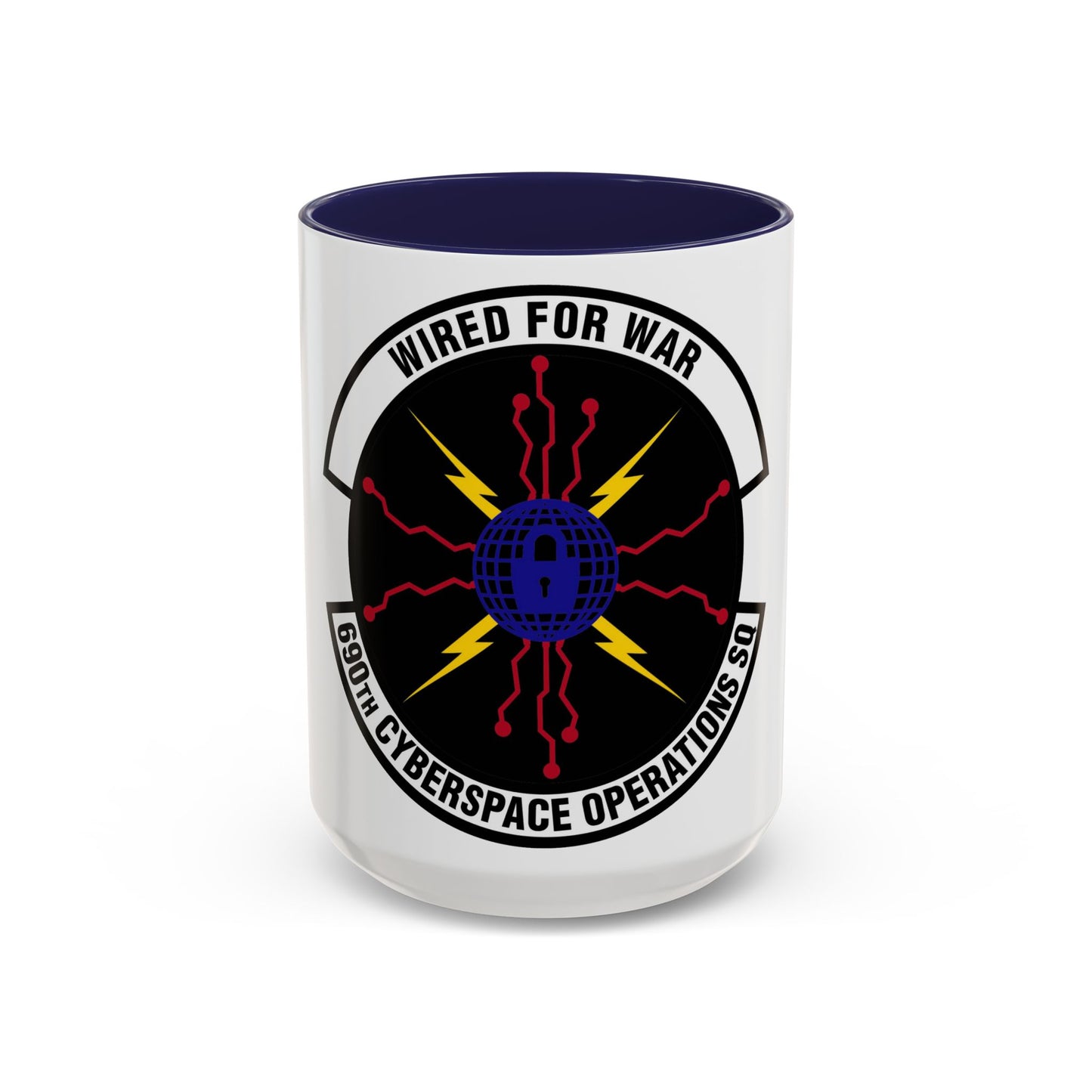 690 Cyberspace Operations Squadron AFSPC (U.S. Air Force) Accent Coffee Mug