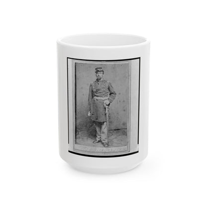 Colonel Geza Milahotzy, Union Officer In The 24th Illinois Infantry Regiment, Full-Length Portrait, Standing, Facing Front (U.S. Civil War) White Coffee Mug
