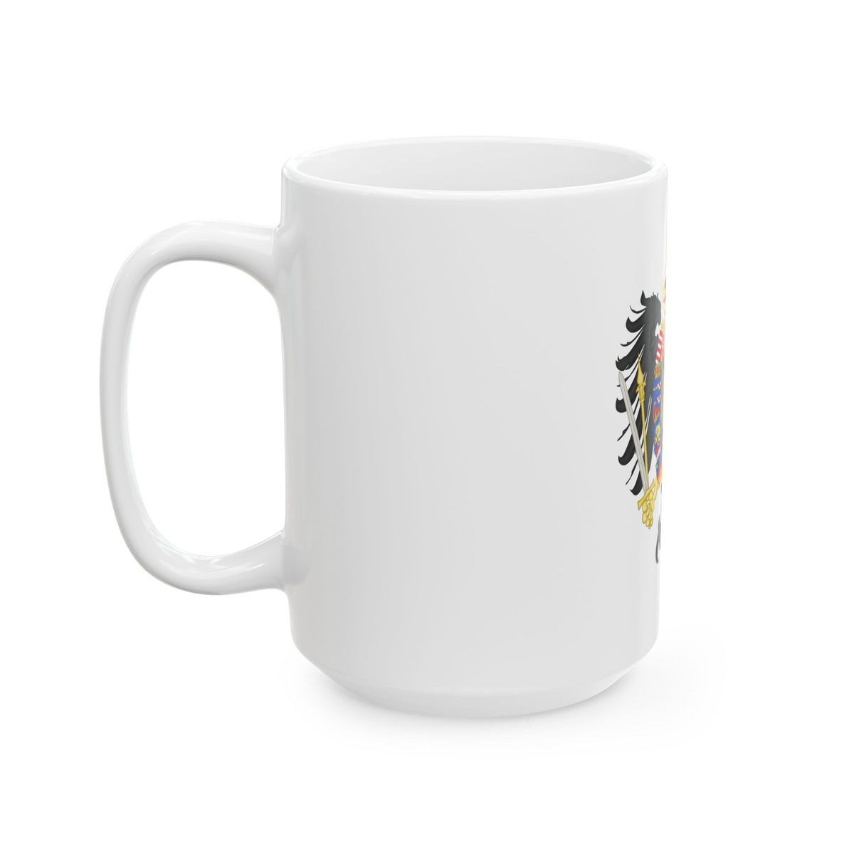 Middle Coat of Arms of Francis II, Holy Roman Emperor (1804-1806) - White Coffee Mug