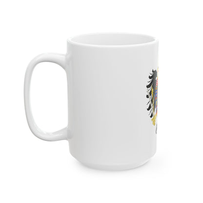 Middle Coat of Arms of Francis II, Holy Roman Emperor (1804-1806) - White Coffee Mug