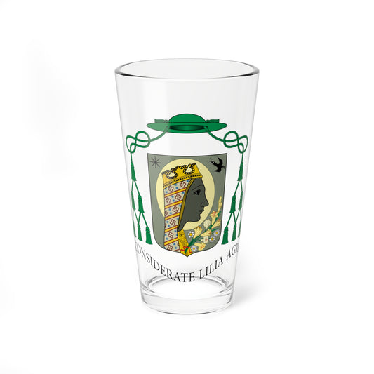 Escudo de Joan Carrera Planas. (Spain) (Coat of Arms) Pint Glass 16oz