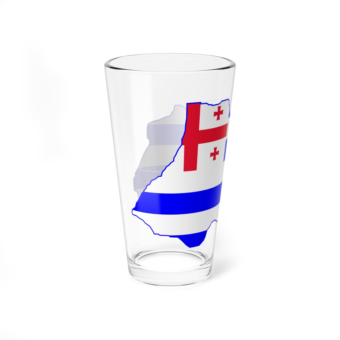 Flag map of Adjara (Georgia) Pint Glass 16oz