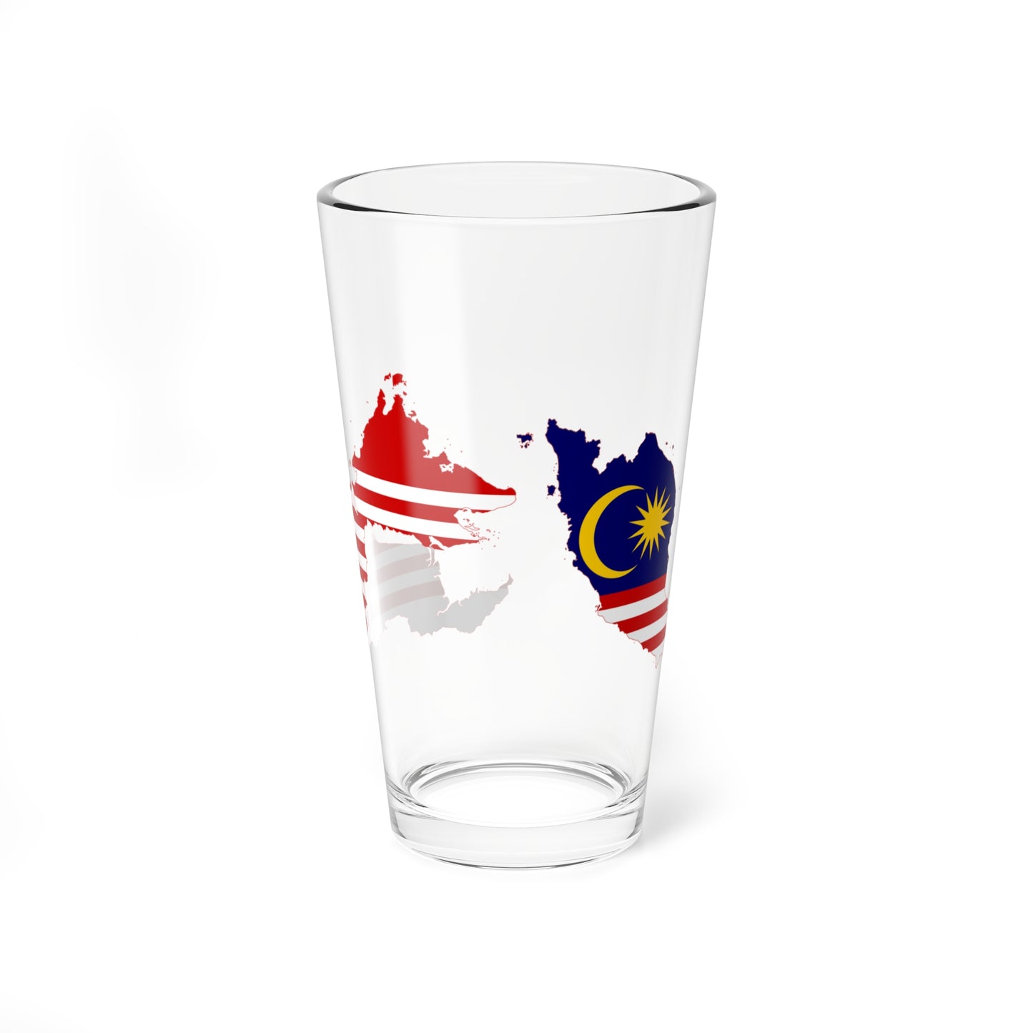 Flag map of Malaysia (Malaysia) Pint Glass 16oz