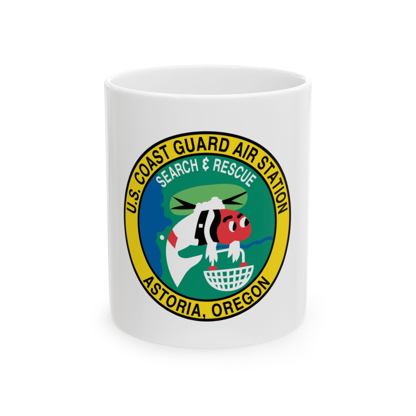 USCG Air Station Astoria (U.S. Coast Guard) White Coffee Mug