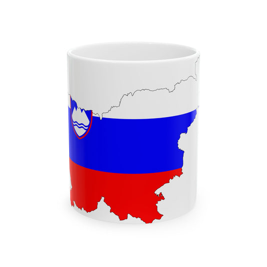 Slovenia-Flagmap (Slovenia) White Coffee Mug-11oz-Go Mug Yourself