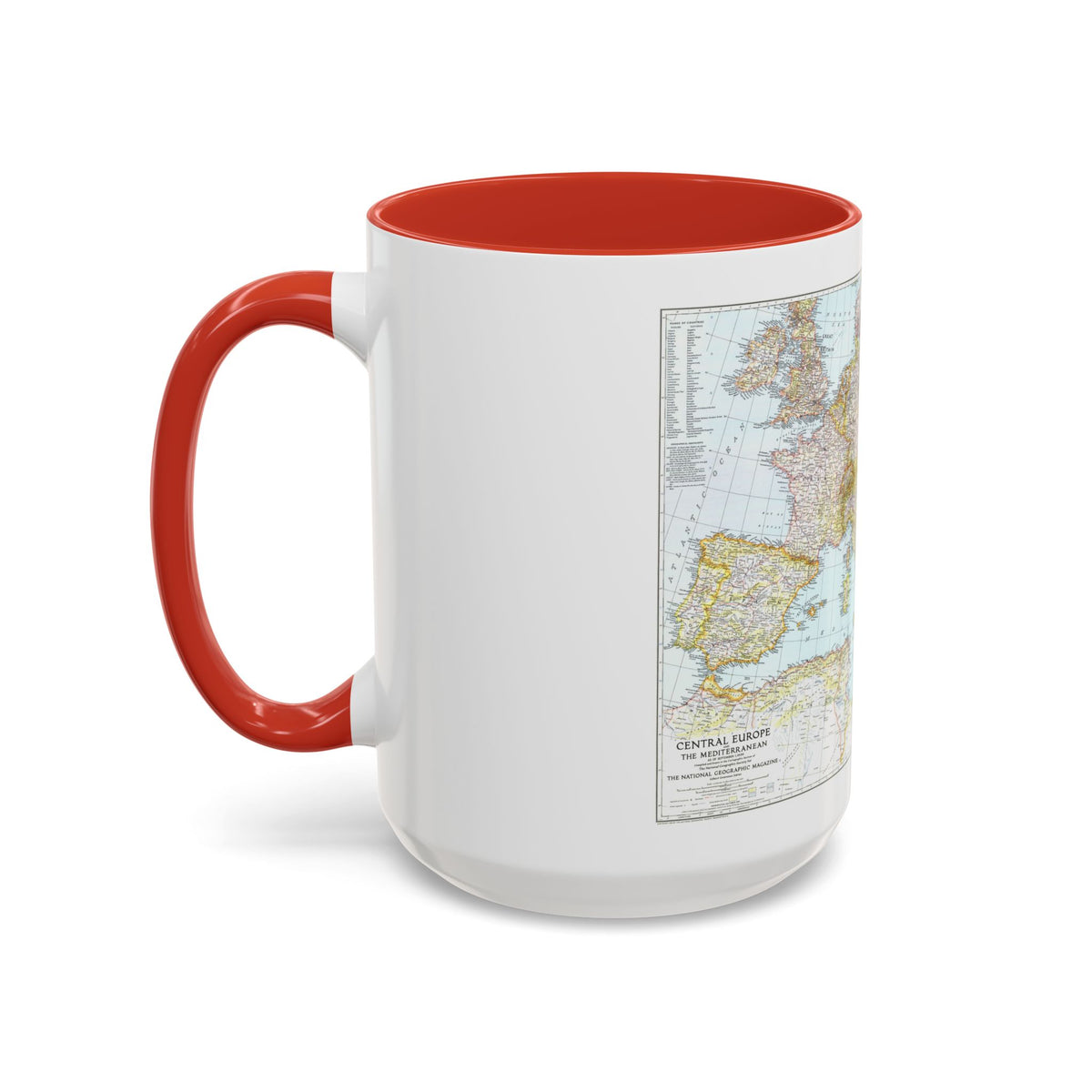 Europe, Central & Mediterranean Sept-1st (1939) (Map) Accent Coffee Mug