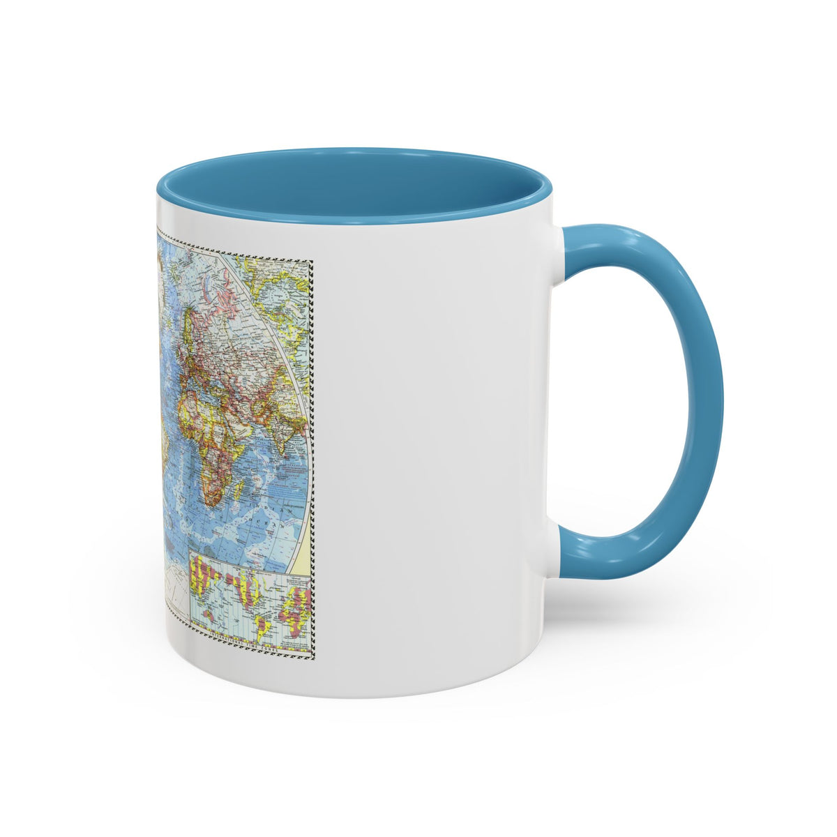 World Map (1960) (Map) Accent Coffee Mug