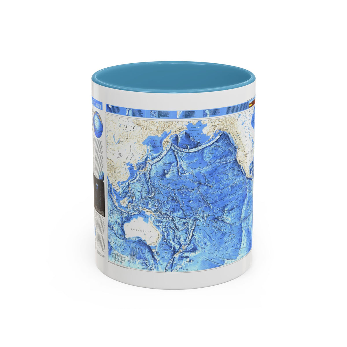 Pacific Ocean (1992) (Map) Accent Coffee Mug