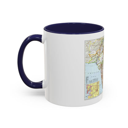 India and Burma (1946) (Map) Accent Coffee Mug