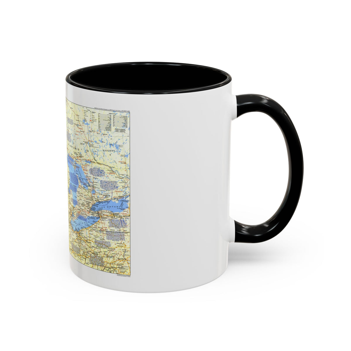 Canada - The Great Lakes 1 (1987) (Map) Accent Coffee Mug