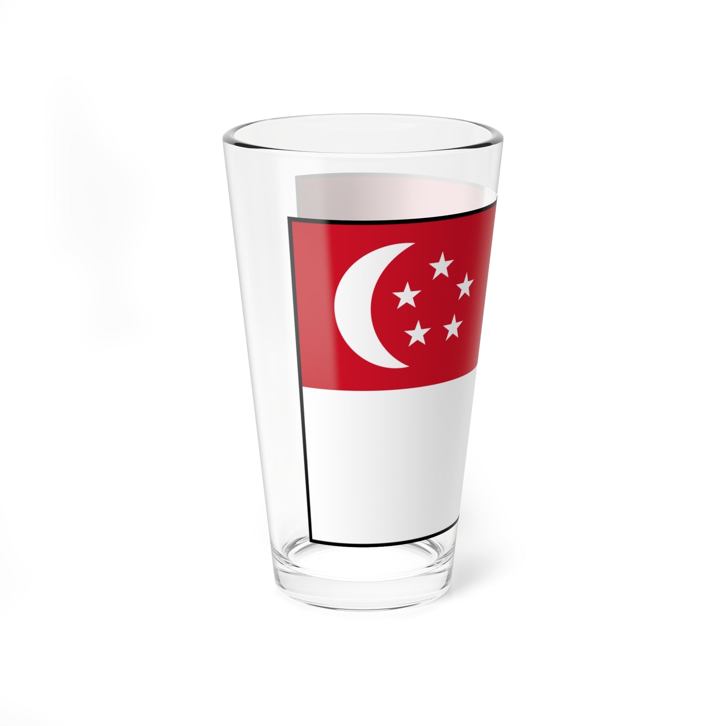 Flag of Singapore bordered (Singapore) Pint Glass 16oz