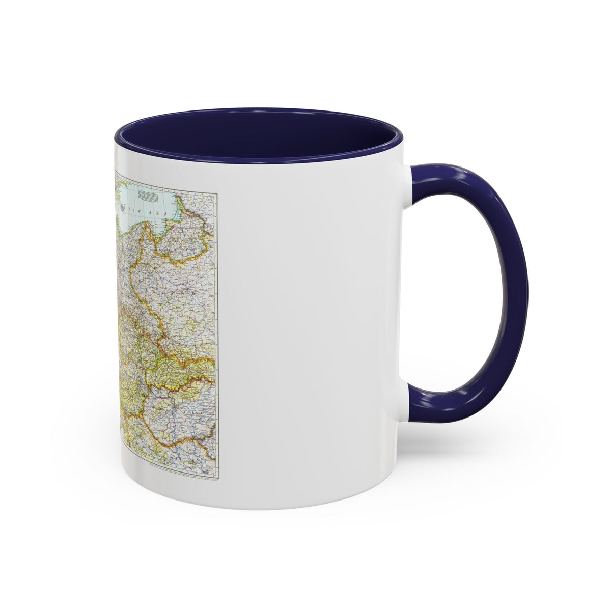 Germany and its Approaches (1944) (Map) Accent Coffee Mug