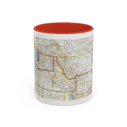 USA - Northwestern (1960) (Map) Accent Coffee Mug