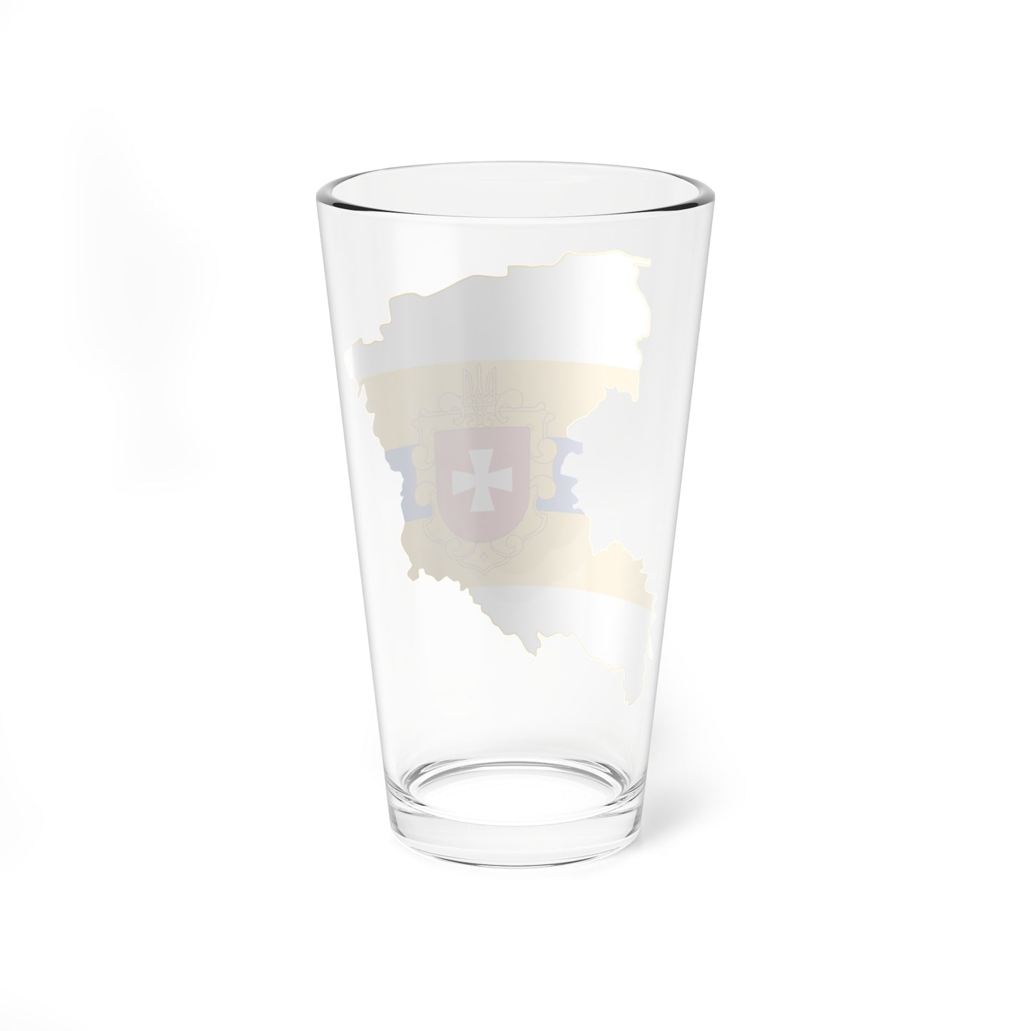 Flag-map of Rivne Oblast (Ukraine) Pint Glass 16oz