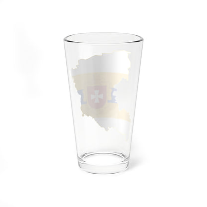 Flag-map of Rivne Oblast (Ukraine) Pint Glass 16oz