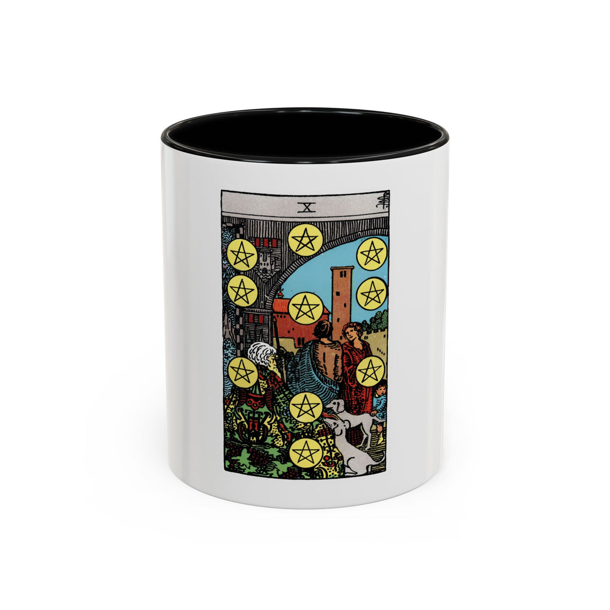 The 10 of Pentacles (Tarot Card) Accent Coffee Mug