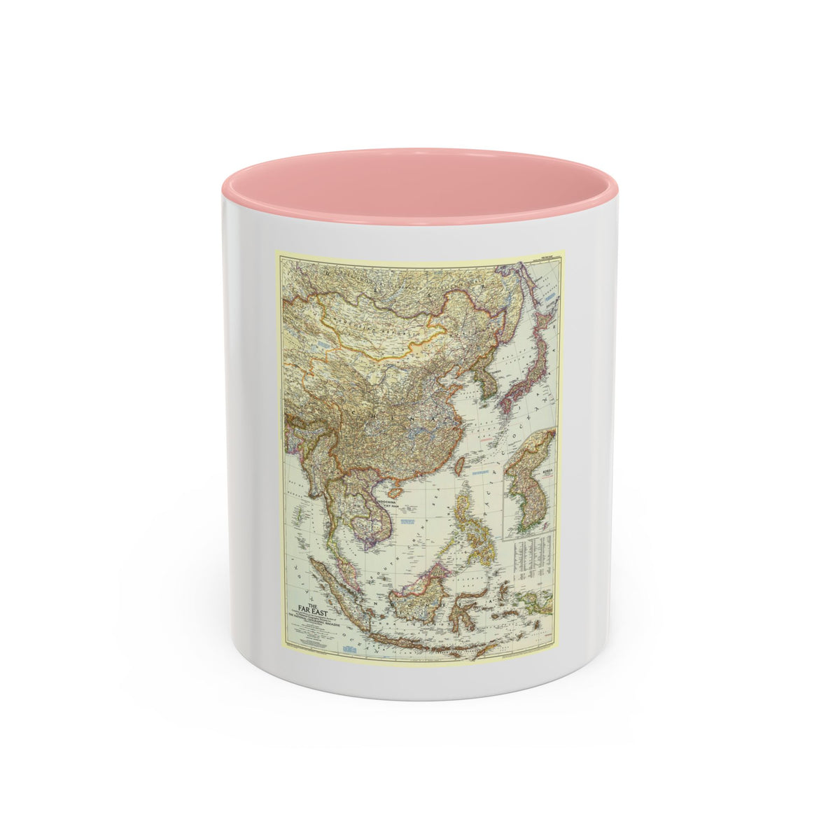Far East (1952) (Map) Accent Coffee Mug