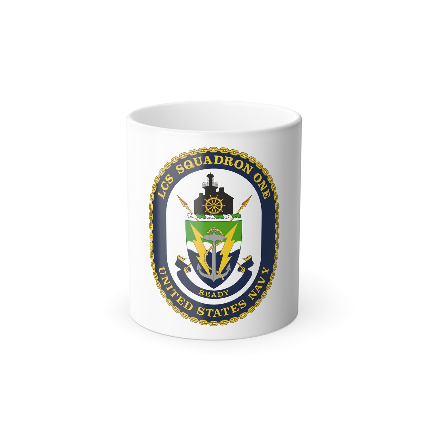 LCS Squadron One Littoral Combat Ship (U.S. Navy) Color Changing Mug 11oz