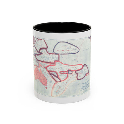 Pacific - Sovereignty and Mandate Boundary Lines (1921) (Map) Accent Coffee Mug