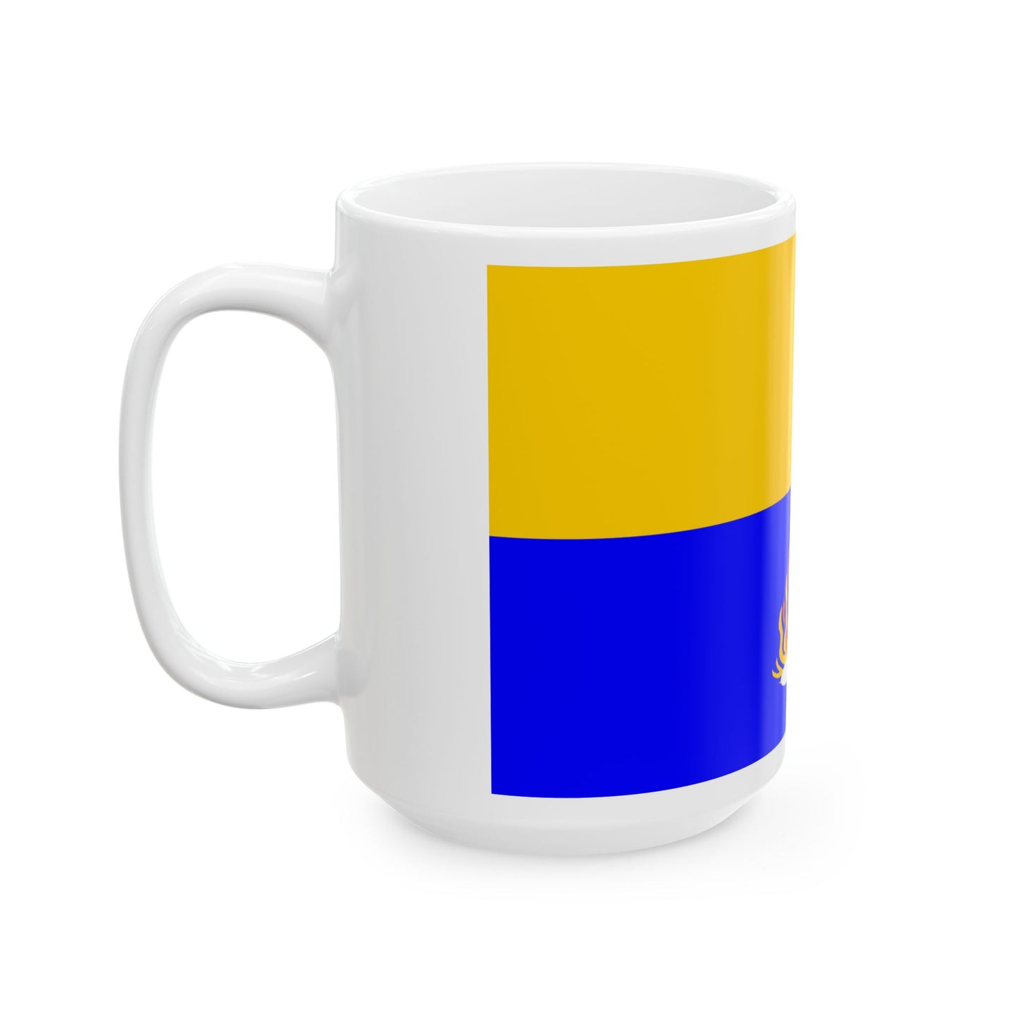 Flag of Kalkara 1993 to 2009 Malta - White Coffee Mug-Go Mug Yourself