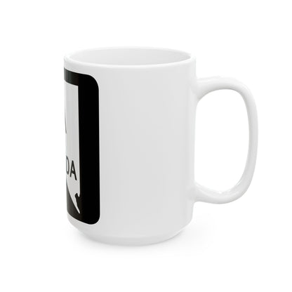 Nevada 1A (Nevada) (Road Sign) White Coffee Mug