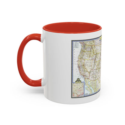USA - The United States (1946) (Map) Accent Coffee Mug