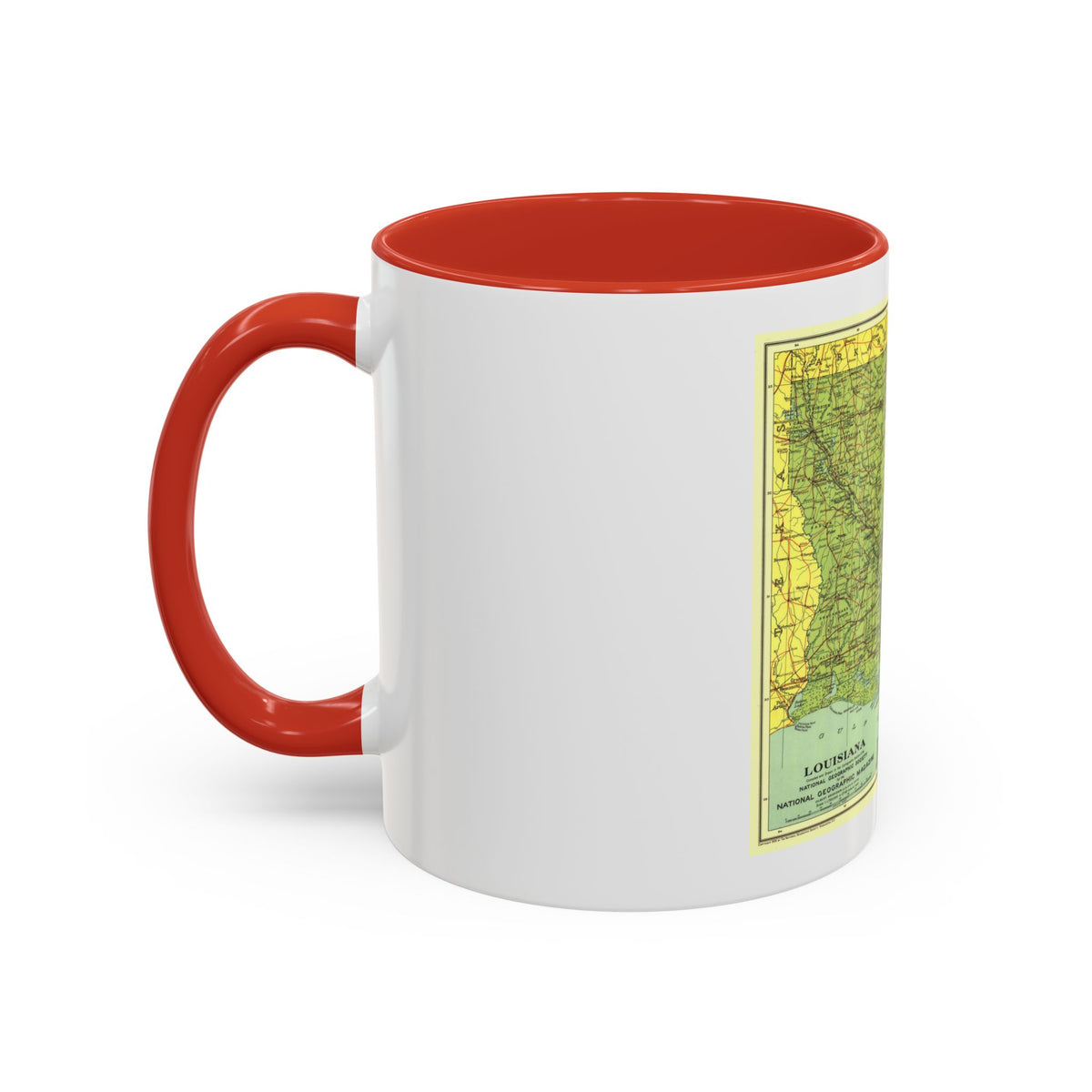 USA - Louisiana (1930) (Map) Accent Coffee Mug