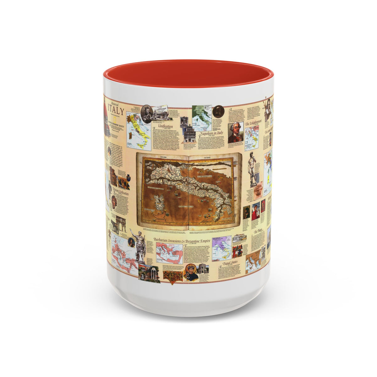 Italy - Historical (1995) (Map) Accent Coffee Mug