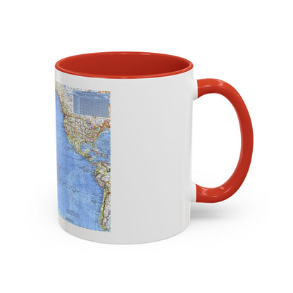Pacific Ocean (1969) (Map) Accent Coffee Mug