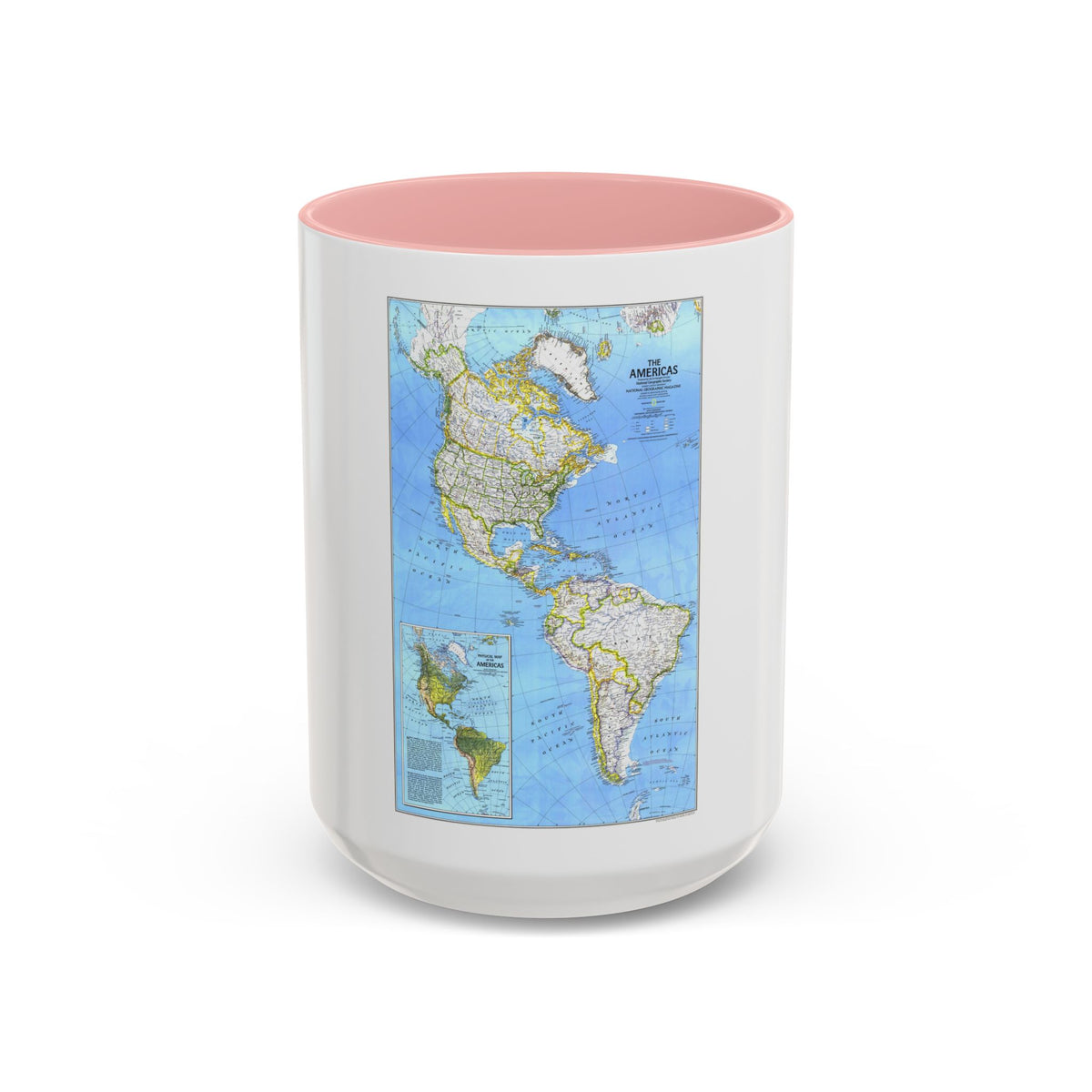 Americas, The (1979) (Map) Accent Coffee Mug