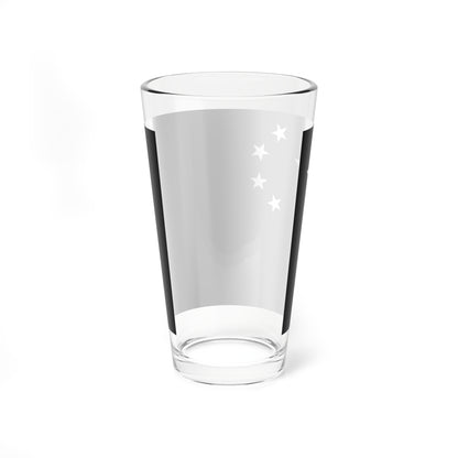 Flag of the Peoples Republic of China black and white variant 1 (China) Pint Glass 16oz