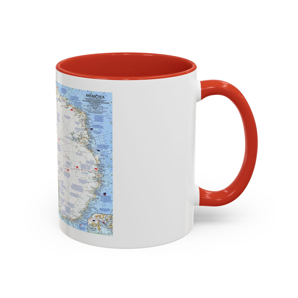 Antarctica (1963) (Map) Accent Coffee Mug