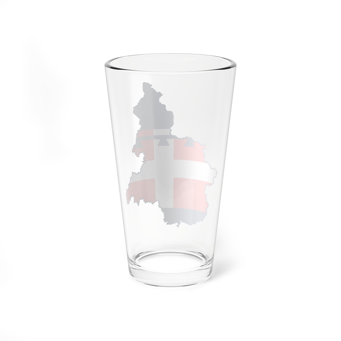 Flag map of Piedmont (Italy) Pint Glass 16oz