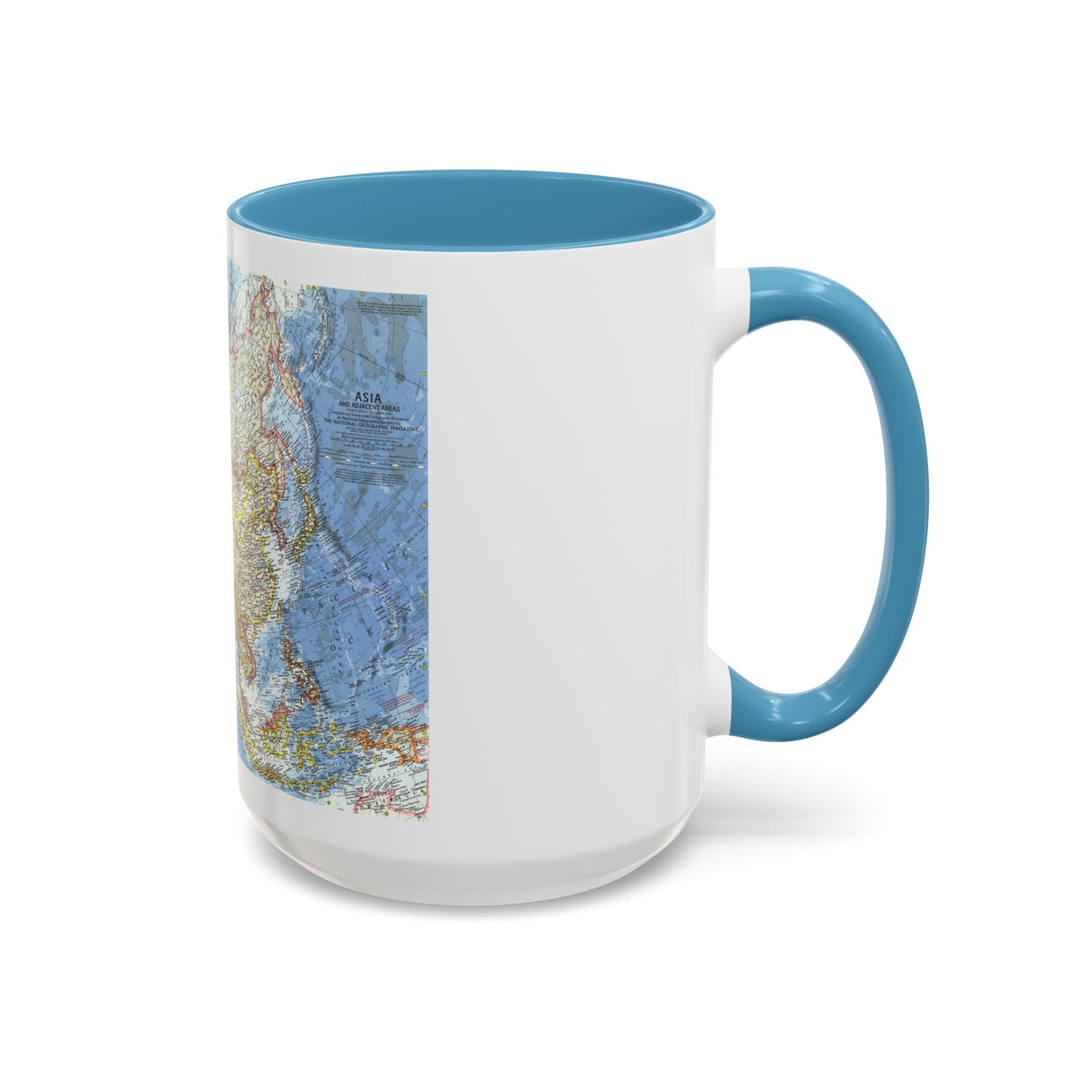 Asia and Adjacent Areas (1959) (Map) Accent Coffee Mug