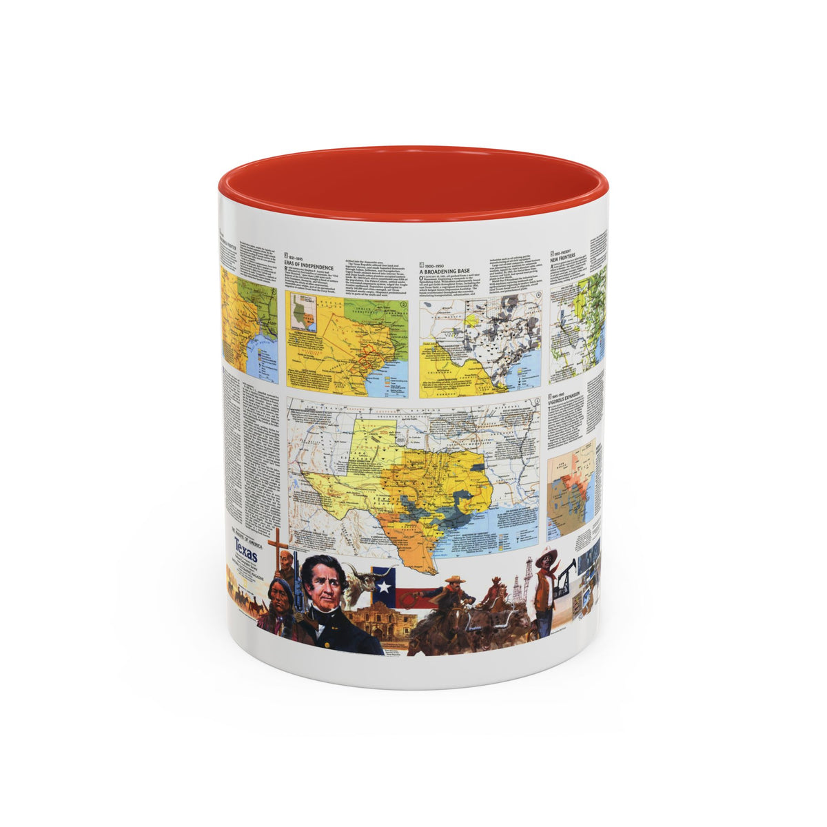 USA - Texas 2 (1986) (Map) Accent Coffee Mug
